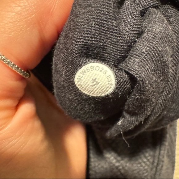 Lululemon Ribbed Straight Leg Super-High-Rise Crop 23" size 4 Heathered Black - Picture 8 of 10